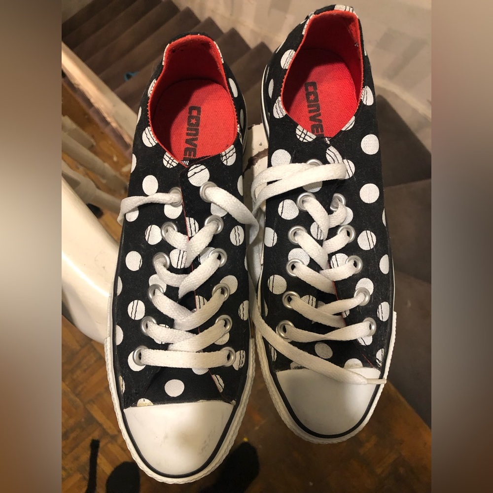 Converse All star polka dot shoes